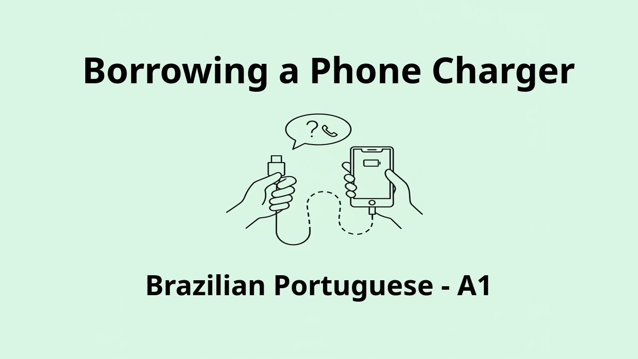 Borrowing a Phone Charger | Brazilian Portuguese A1 Listening Practice