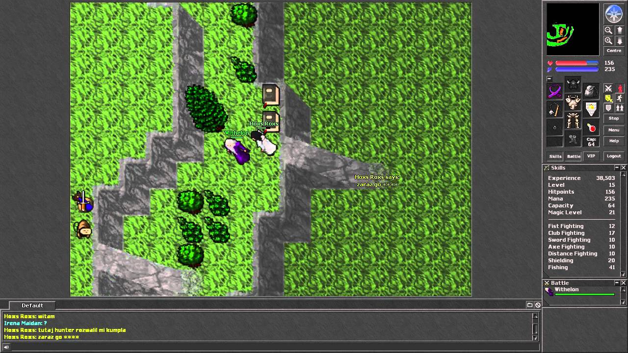 Tibia [7.3] Killing hunters and looting dead players at Femor Hills