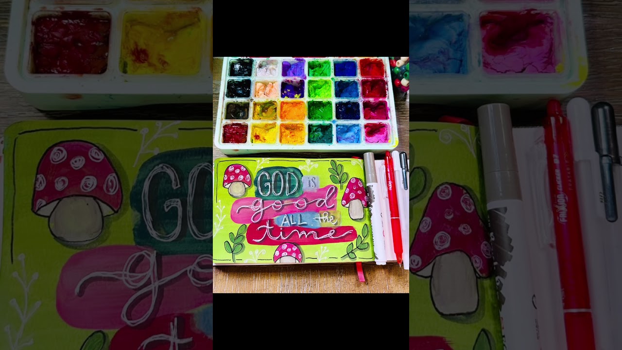 God is Good All The Time Scripture Art Lesson #doodleart #doodlearttutorial #faithjournaling #bible