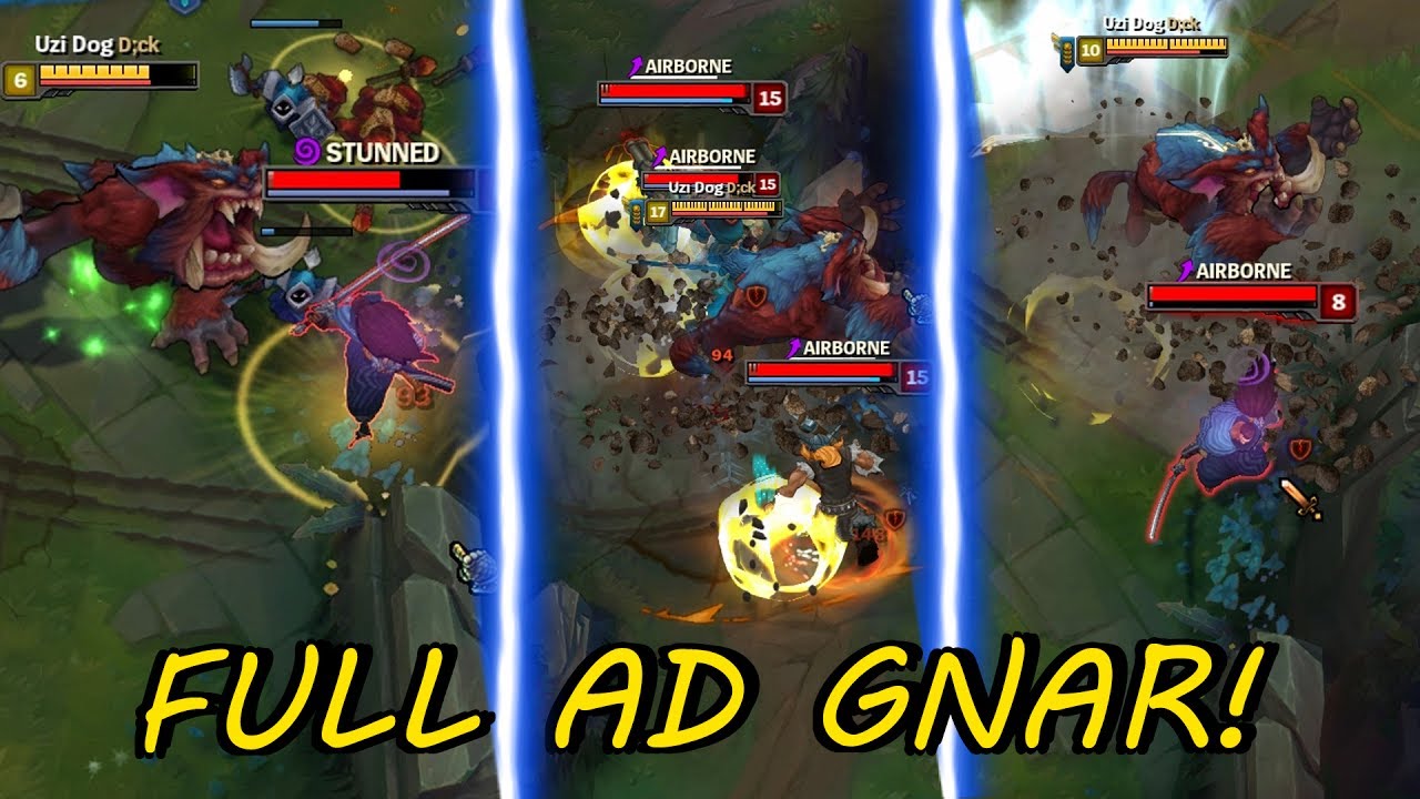 OMG?! FULL AD GNAR! INSANE DAMAGE!! Outplays 2017!! [ League of Legends ]