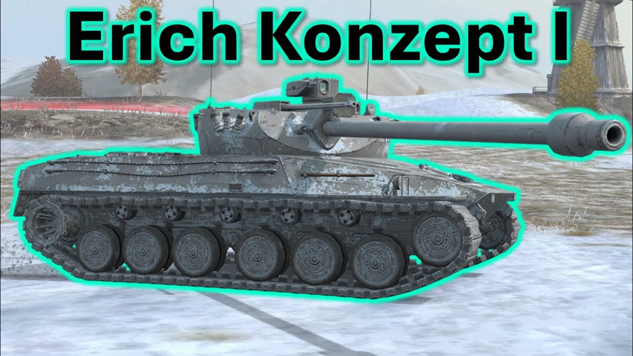 NEW tank Erich Konzept 1 released! 3 battles in action | WoT Blitz