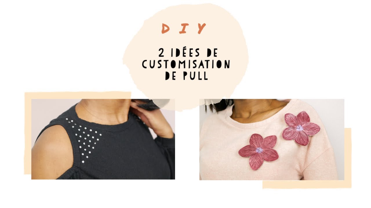 DIY 2 idées de customisation pour un pull