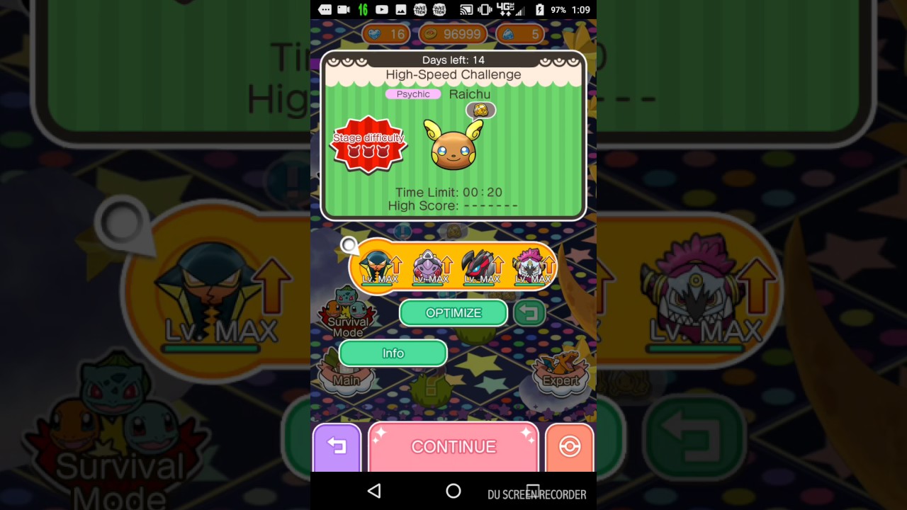 Pokemon Shuffle - High Speed Challenge Alolan Raichu - Surfing with Alolan Raichu
