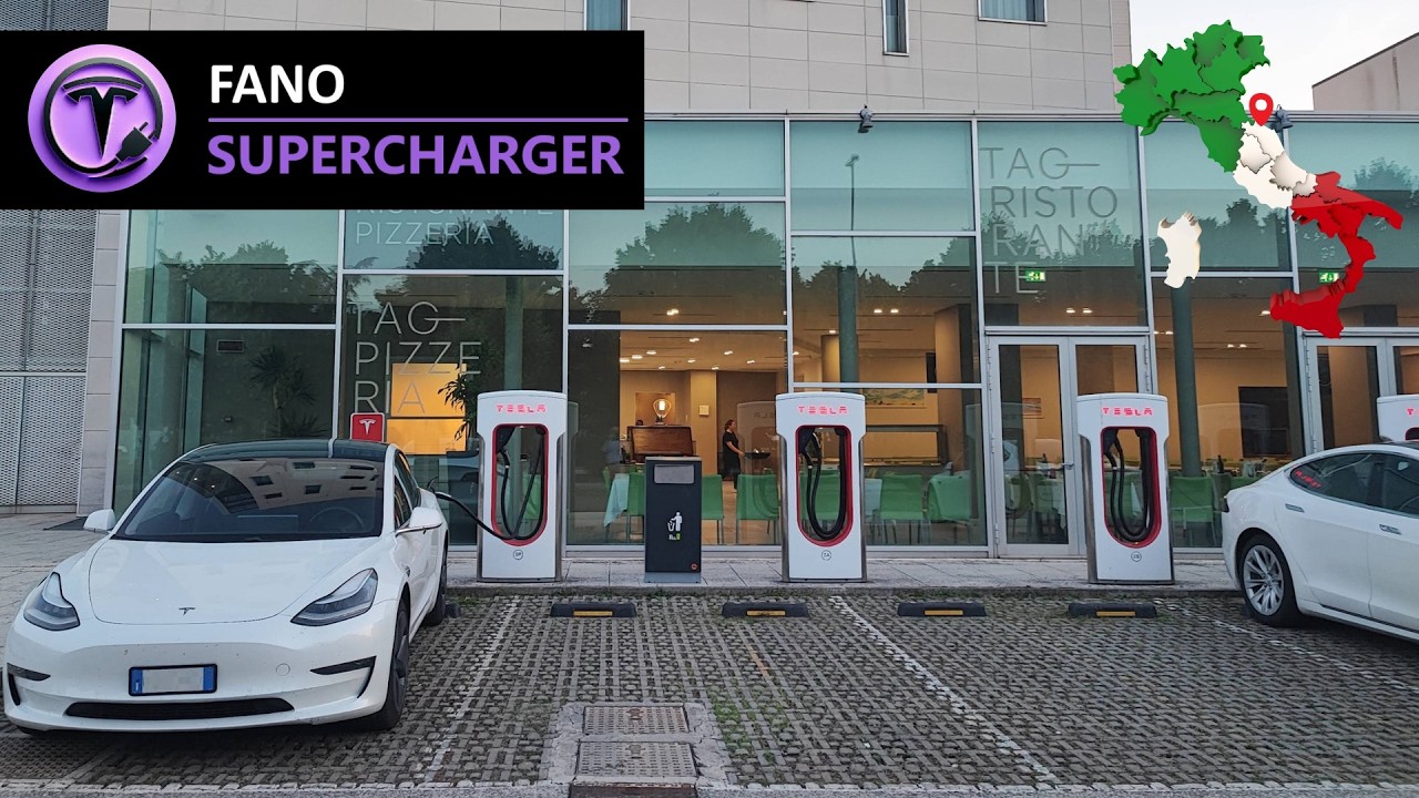 Tesla Supercharger - Fano (PU - Italy)