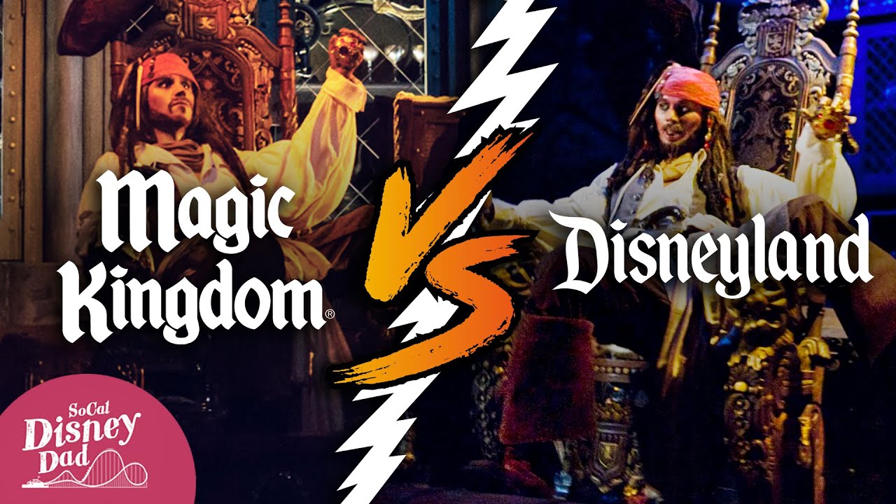 Pirates of the Caribbean Disneyland vs Disney World Full Ride Comparison