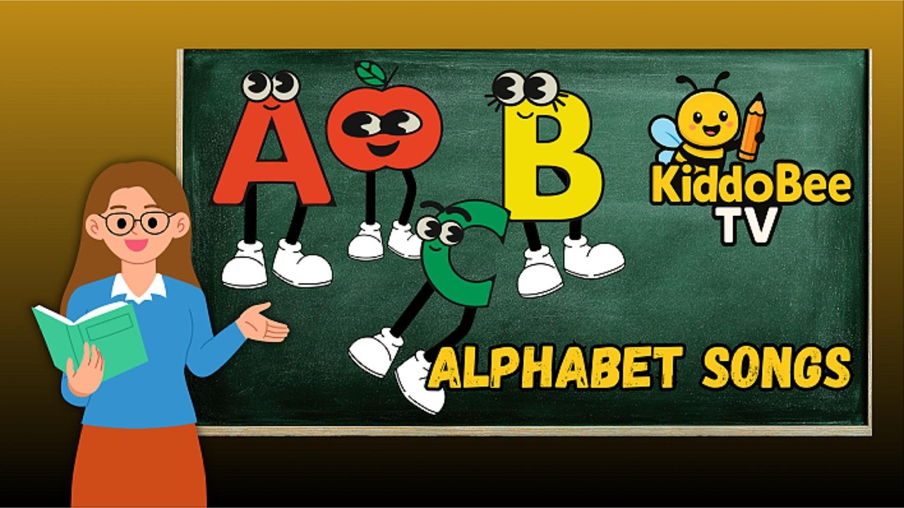 KiddoBee Tv - Phonics Song with Words EP087- A For Apple - ABC Alphabet Songs