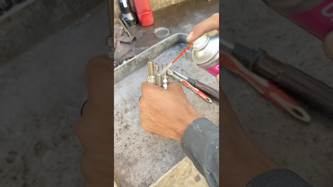 How to Spark plug Cleaning #mechanic #automobile #lowpickup #missing