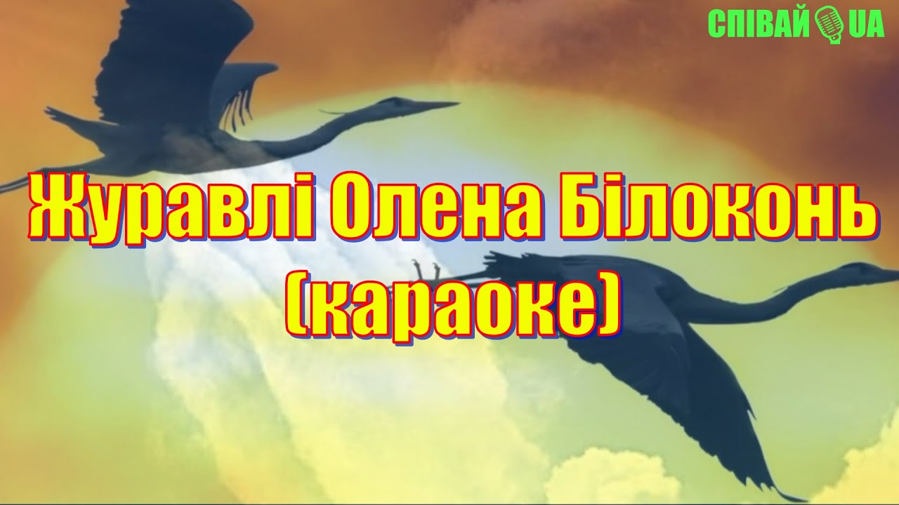 Журавлі  (мінус, караоке, Не задавка) Білоконь Олена