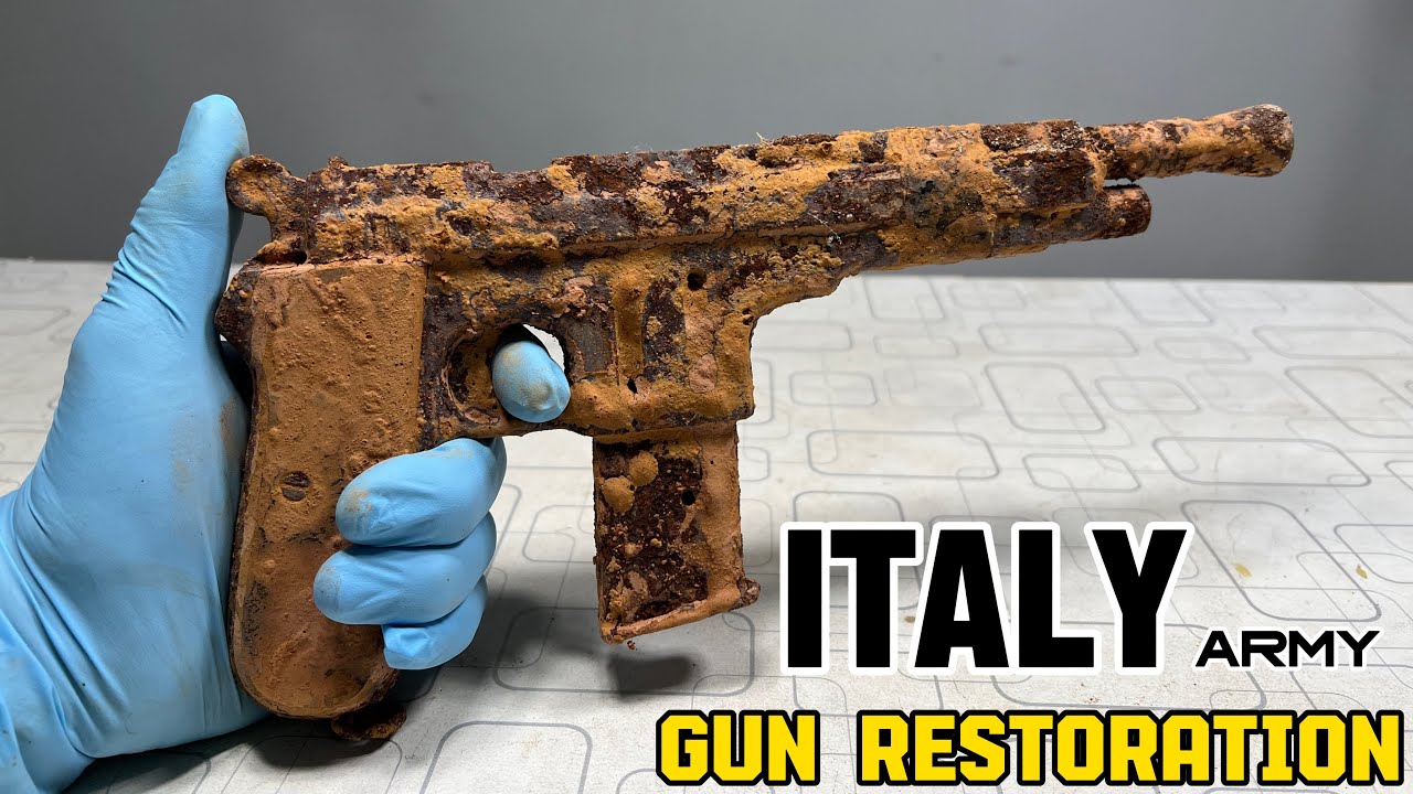 ITALY 30 Bore pistol Restoration , Old ITALY Army Pistol Restoration , Army pistol , Gun Restoration