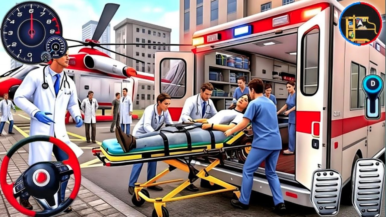 Ambulance City Rescue Simulator - 911 US Emergency Ambulance Driving 3D - Android Gameplay