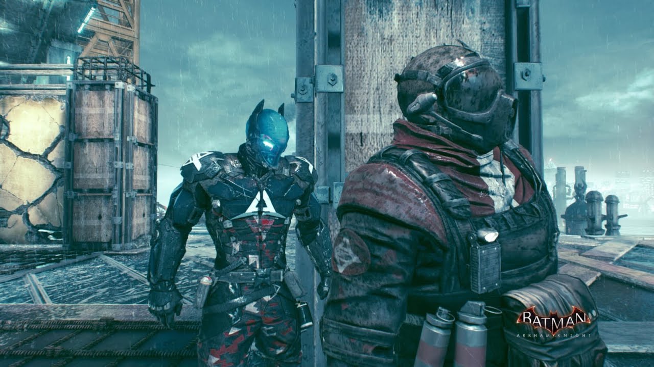 He's... right behind me but with arkham knight