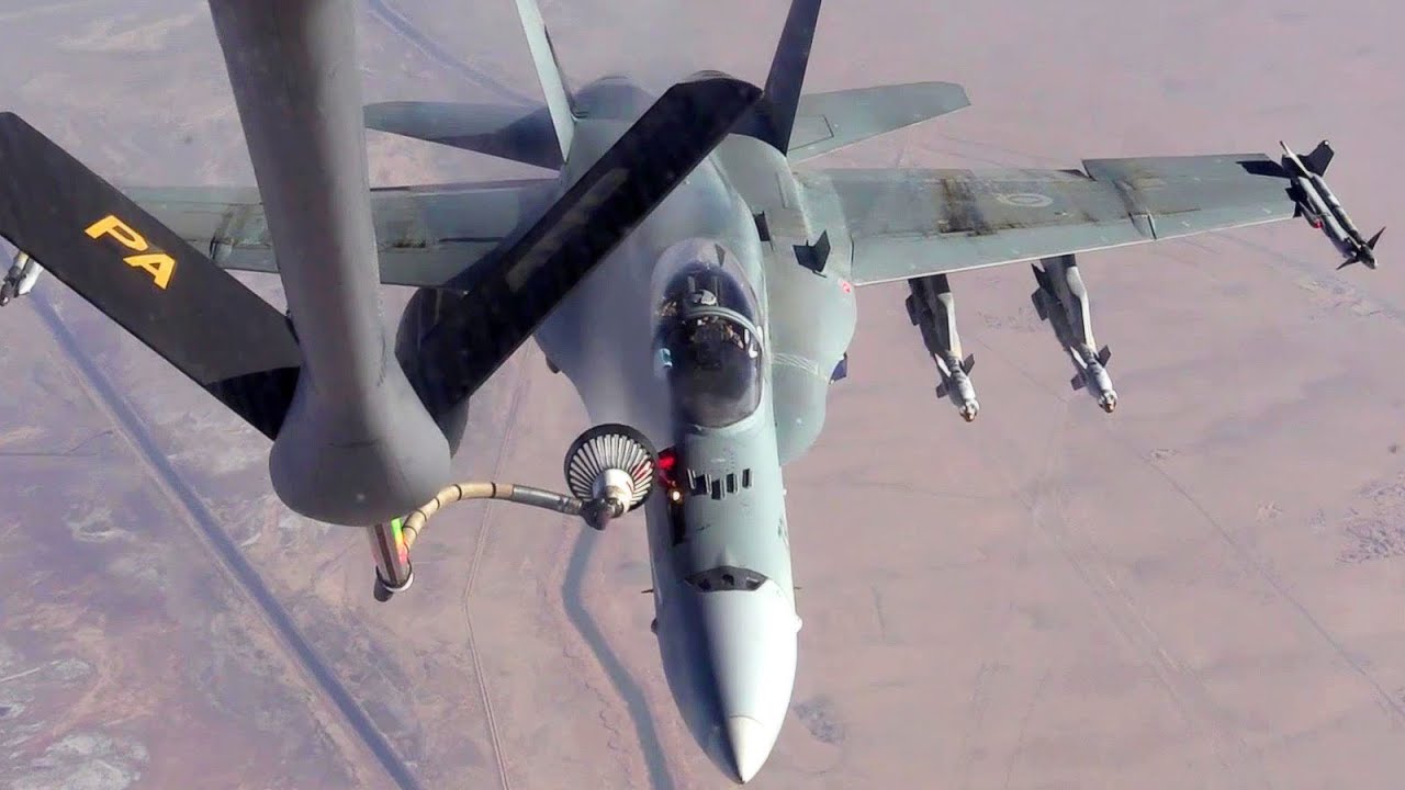 Air Refueling For CF-18 Hornets From KC-135