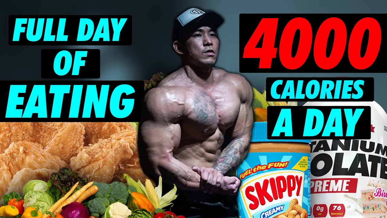 FULL DAY OF EATING - 4,000 CALORIES | KEN HANAOKA (ENGLISH SUB)