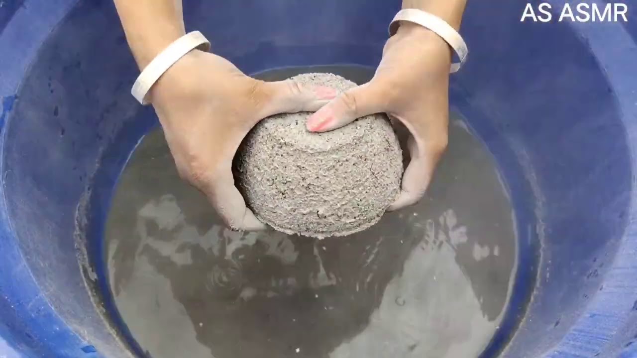 Asmr - Super Soft dusty sand cement dry water crumbling 🤤 my favorite video/ texture😊