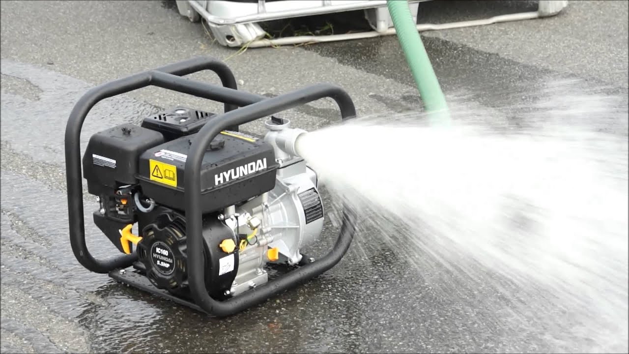 In Use Video: Hyundai HY50 Petrol Water Pump Starts First Time