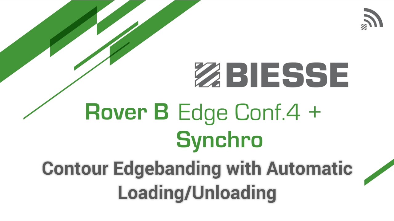 Biesse Rover B Edge conf.4 + Synchro: Contour Edgebanding with Automatic Loading/Unloading