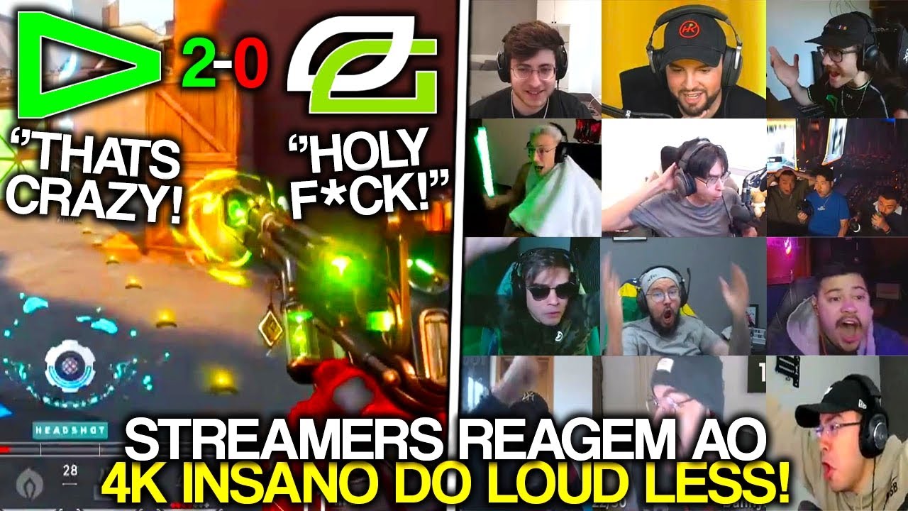 STREAMERS REAGEM AO 4K INSANO DO LOUD LESS! - VALORANT CLIPS