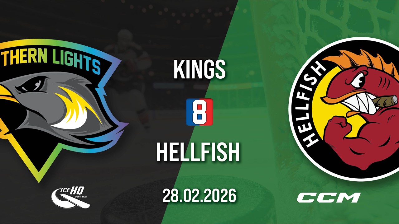 SL Kings vs Hellfish - Div 8 - 28th - February - iceHQ Rec League ice hockey