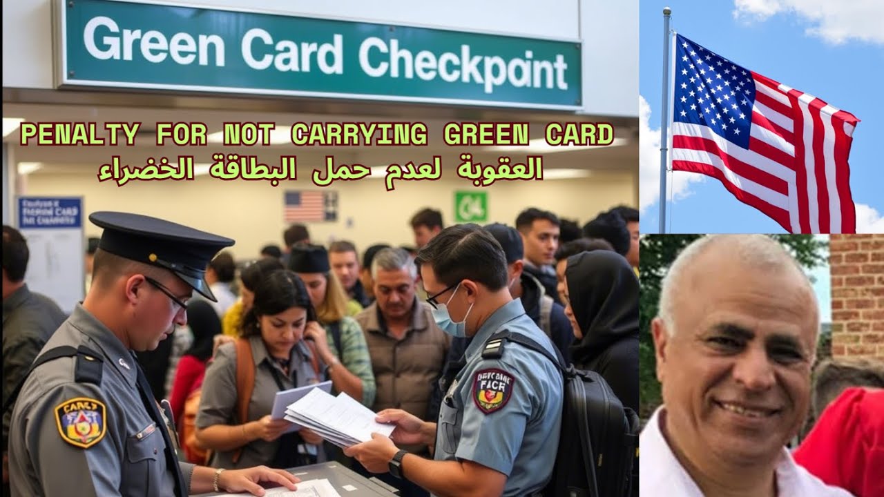 Penalty for not carrying green card عقوبة عدم حمل الجرين كارد الأصلي معك القانون الجديد والتحذيرات