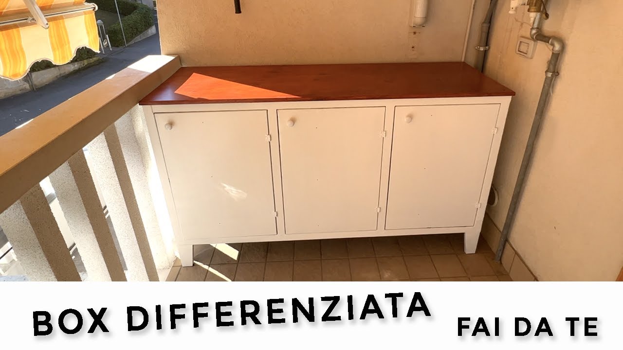 Box contenitore per raccolta differenziata fai da te - mobile per i rifiuti