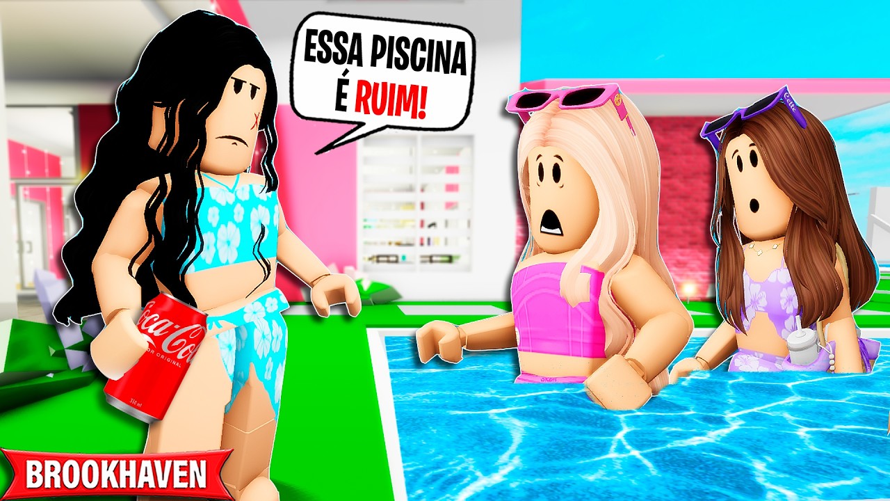 A MINHA AMIGA ESTÁ COM INVEJA DA MINHA PISCINA | Historinhas Brookhaven Rp Bibi e Lud