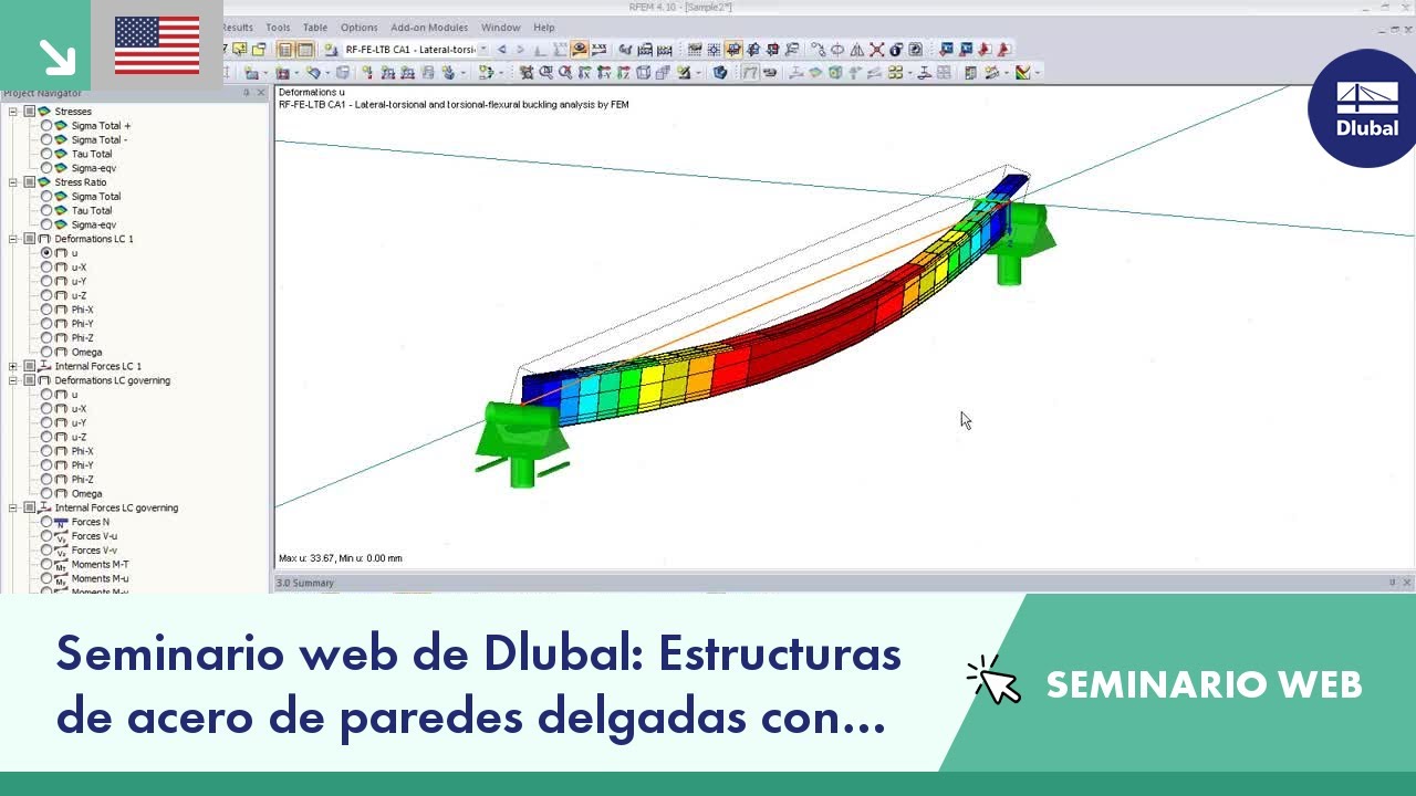 [EN] Seminario web: Estructuras de acero de paredes delgadas con SHAPE-THIN y RF-FE-LTB