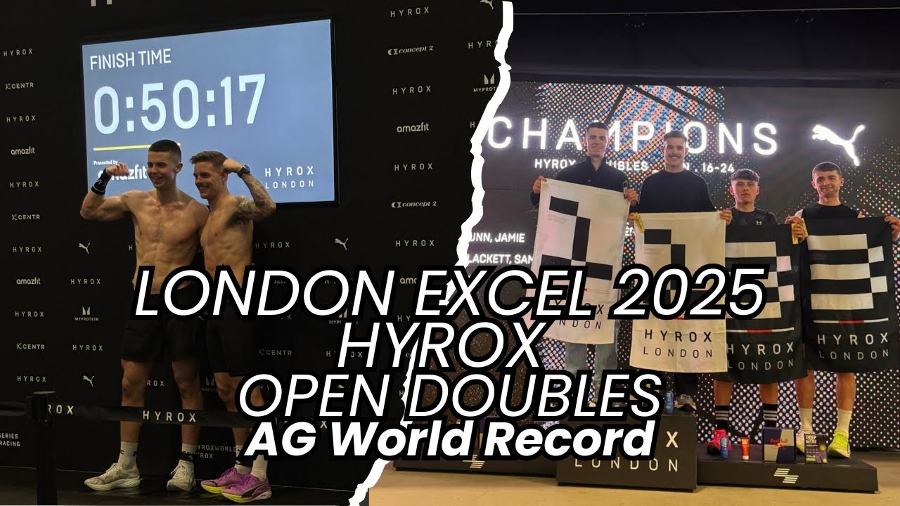HYROX LONDON EXCEL 2025 – OPEN DOUBLES | NEAR SUB-50 | AGE GROUP WORLD RECORD