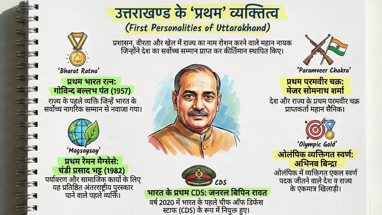उत्तराखंड में प्रथम पुरुष | Uttarakhand First Men | UKPSC UKSSSC GK 2026