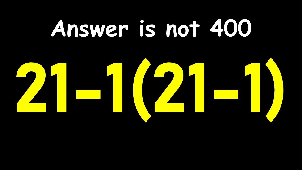 This Equation Stumps Everyone! Can You Solve It?