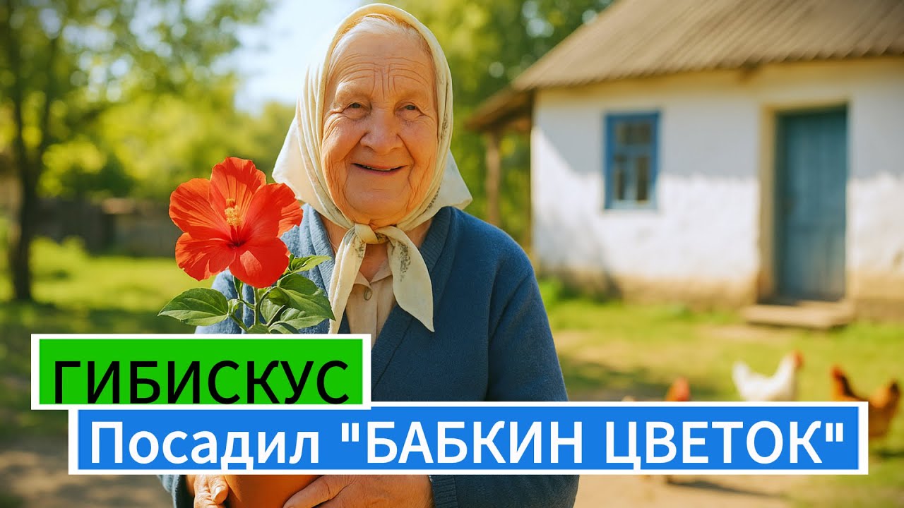 Посадил бабкин цветок! ГИБИСКУС