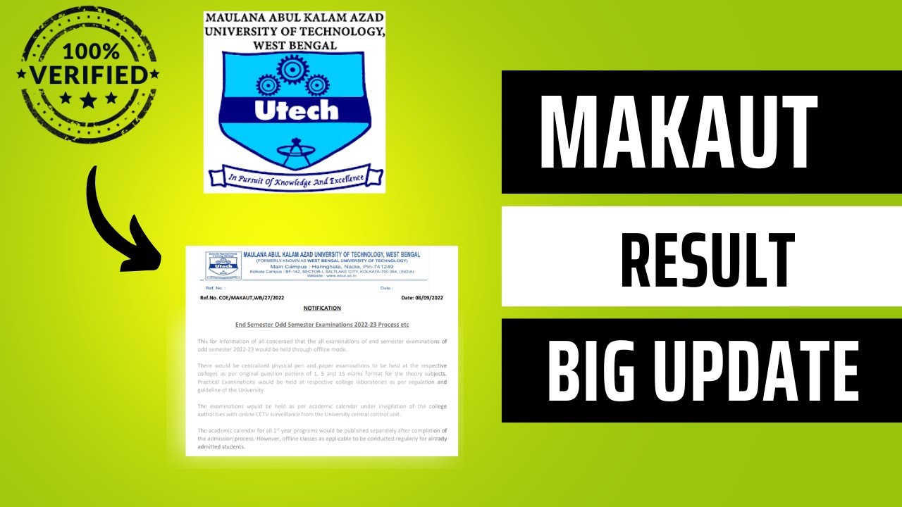 MAKAUT NOTICE || MAKAUT ODD Semester Result Date || WB MENTOR