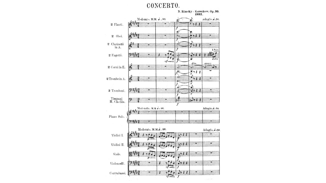 Nikolai Rimsky-Korsakov - Piano Concerto, Op. 30 [with full score]