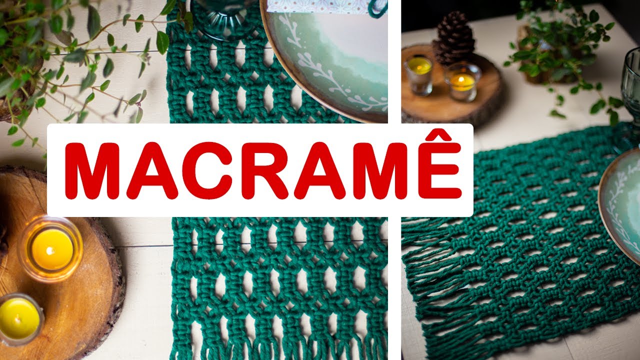 JOGO AMERICANO EM MACRAMÊ PASSO A PASSO DECORAÇÃO DE NATAL