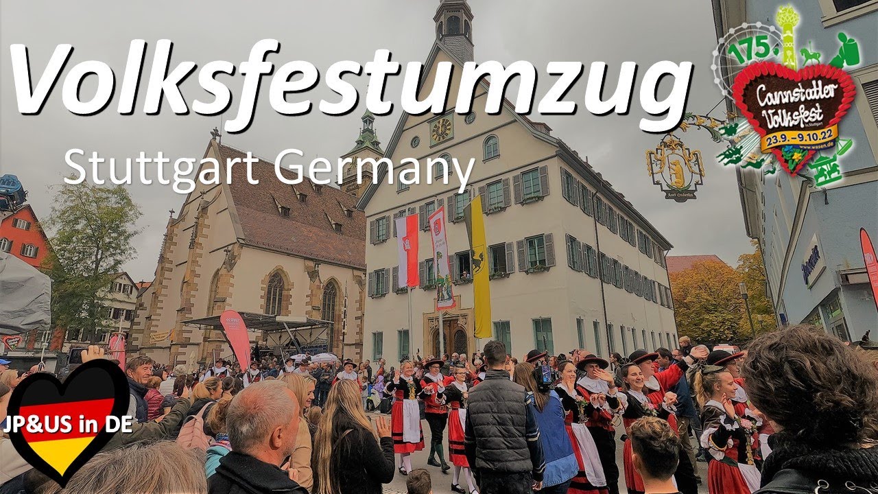 【Stuttgartドイツ】🇩🇪Volksfestumzug in Stuttgart Germany / Cannstatter Volksfest 2022