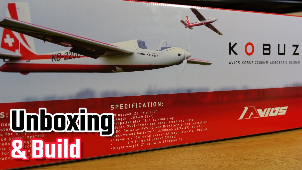 Unboxing & Build: NEW HobbyKing Avios Kobuz 2.2m Scale Glider