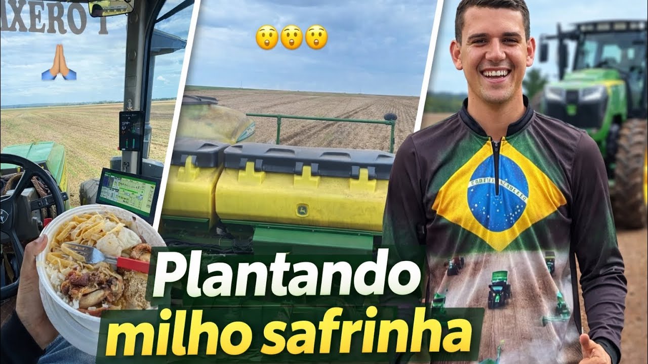 Plantando milho safrinha na fazenda com trator 8R | Gustavo Pimentinha 🌶️