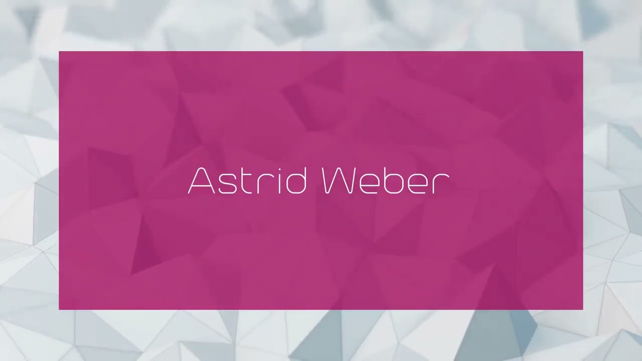 Astrid Weber - appearance