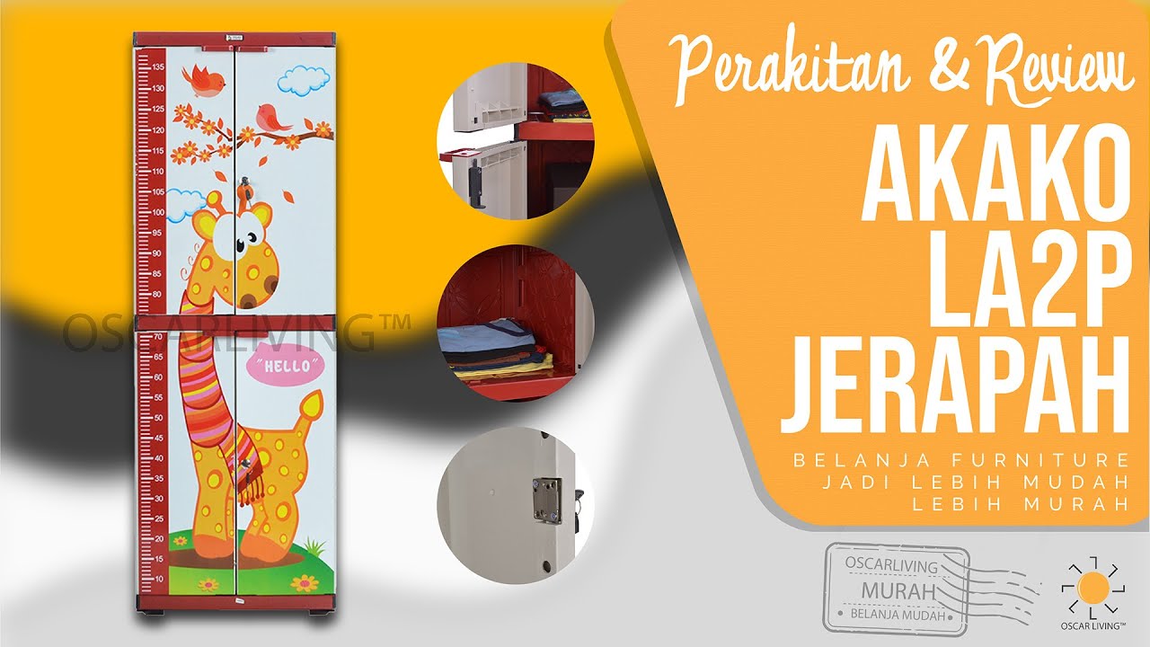 PERAKITAN AKAKO LA2P LEMARI ANAK MOTIF LUCU DAN MENARIK | OSCARLIVING&trade;