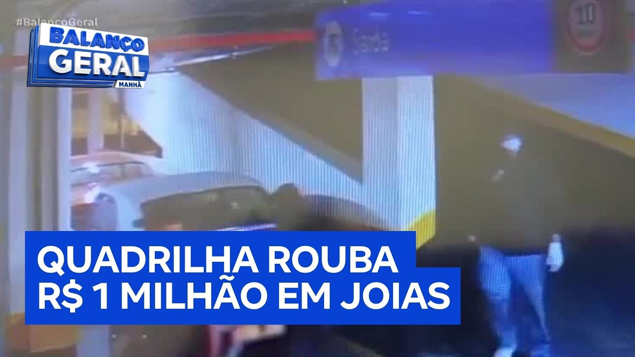 Quadrilha invade loja em SP e rouba cofre de meia tonelada com R$ 1 milhão em joias
