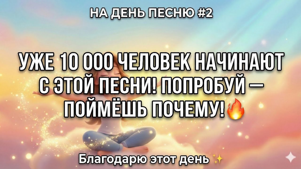 НА ДЕНЬ ПЕСНЮ #2 | Позитивная песня-аффирмация для утра | Благодарю этот день