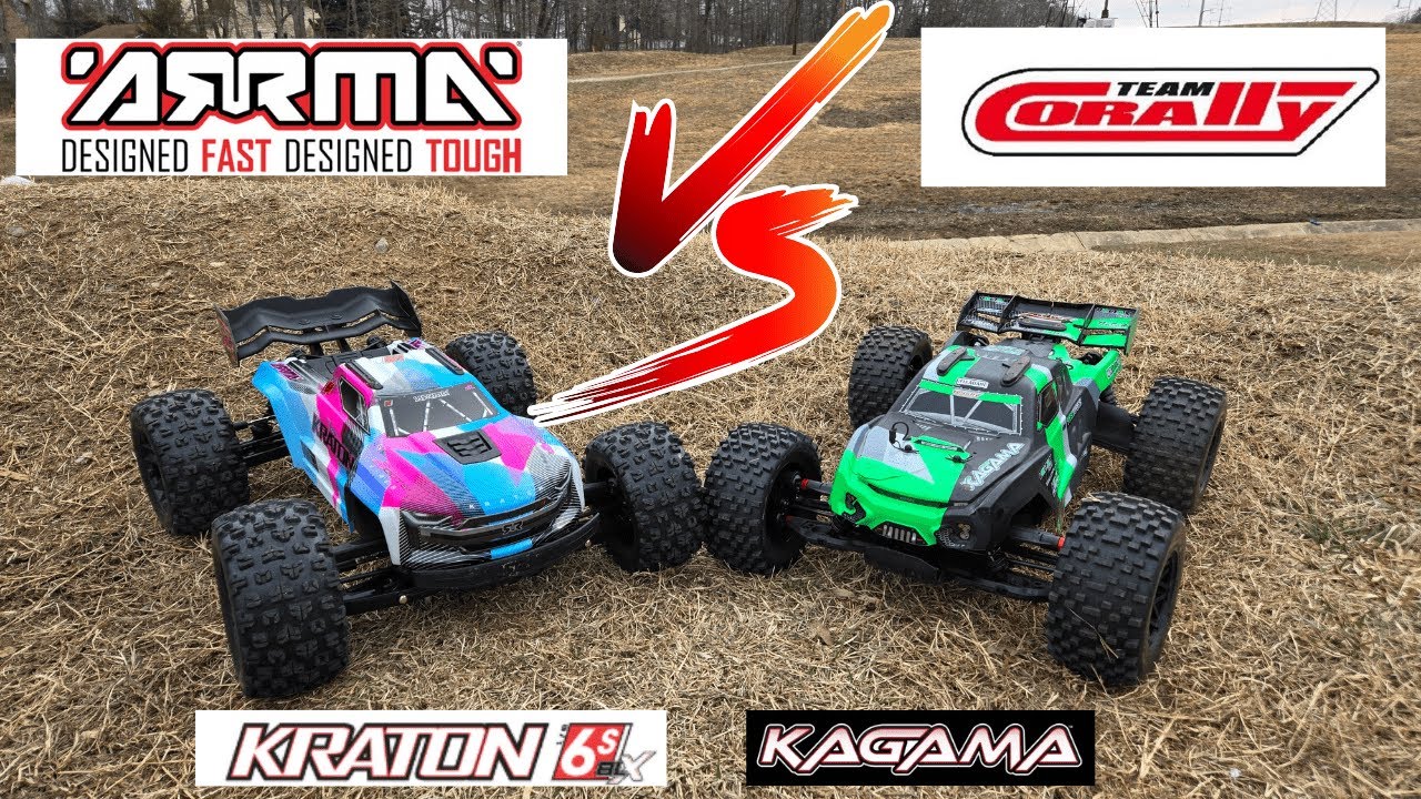 Battle of the RC's! Arrma Kraton 6s V6 vs Team Corally Kagama 6s #rc #arrma #teamcorally