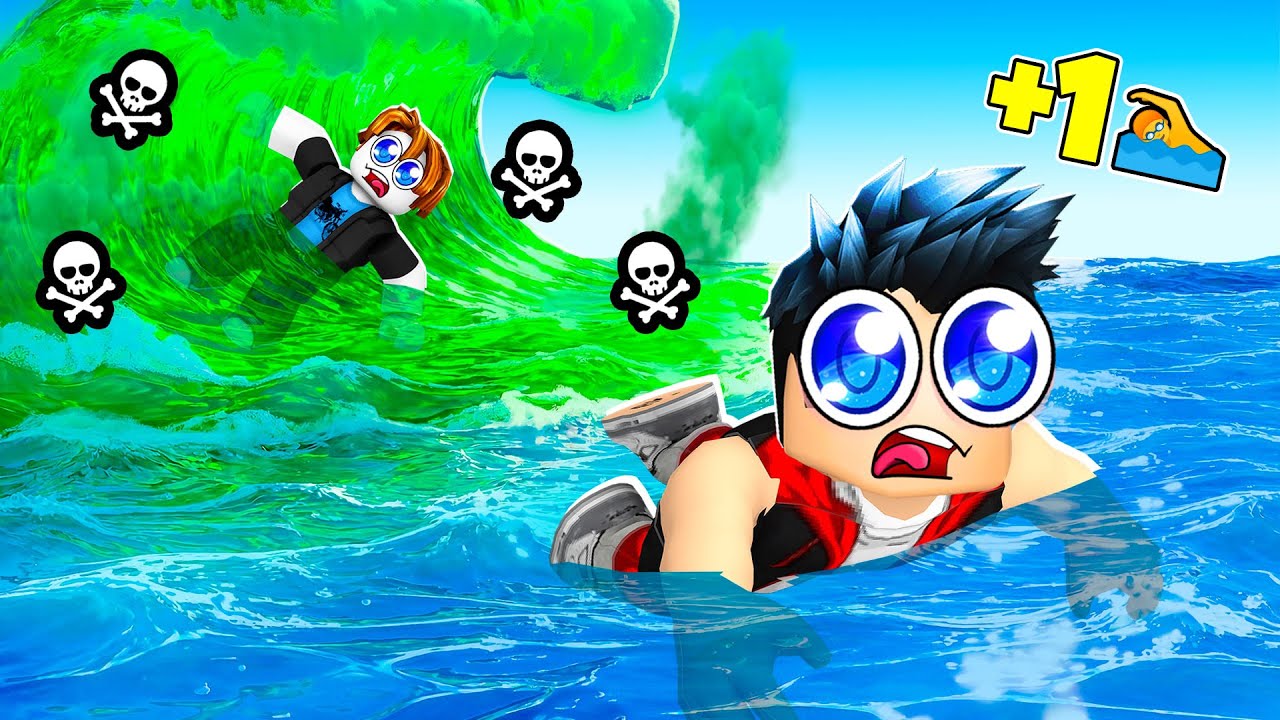 +1 VITESSE DE NAGE pour ÉCHAPPER au TSUNAMI D'ACIDE de Roblox..
