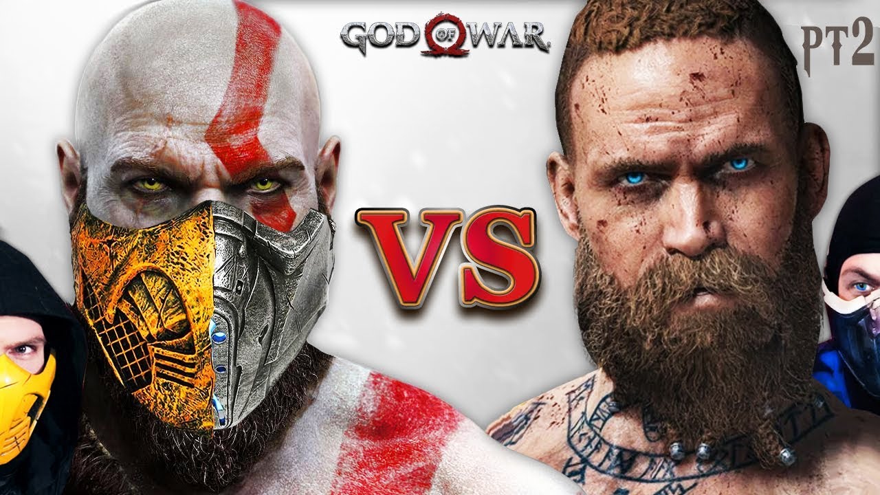 Let's Play GOD OF WAR 4 pt2 - Kratos VS Baldur With Scorpion & Sub Zero | MK PARODY!