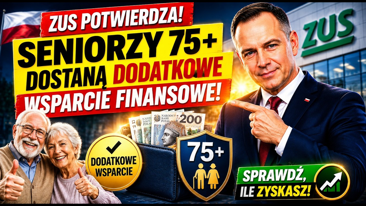 ZUS potwierdza: seniorzy 75+ dostaną dodatkowe wsparcie finansowe. Sprawdź, ile zyskasz
