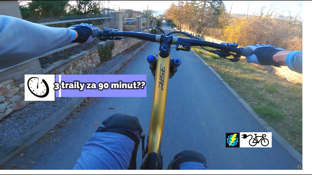 3 enduro traily za 90 minut? Výzva na mým novým e-Biku!