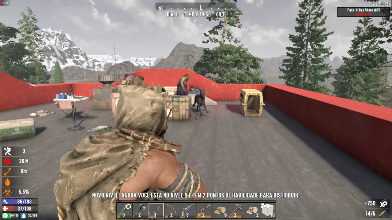 7 Days to Die – Loot na Conveniência do Posto | Passamos Apertado e Quase Morremos 🧟‍♂️⛽💀 #part12
