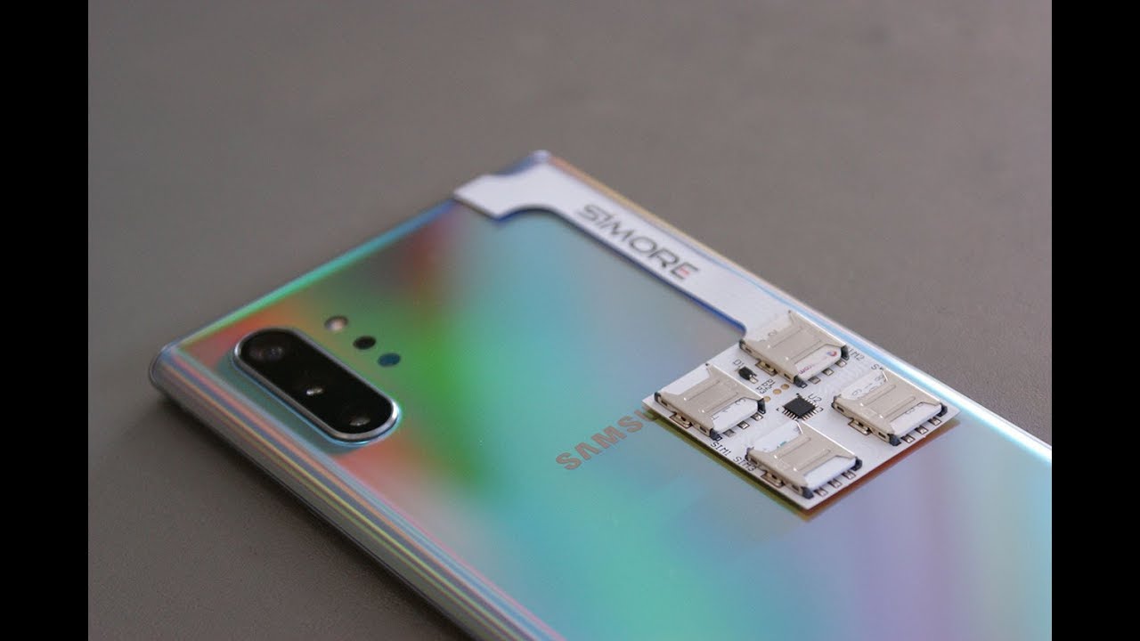 Add 4 SIM cards to Galaxy Note 10+ using SIMore Speed ZX-Four Quadruple Multi-SIM adapter