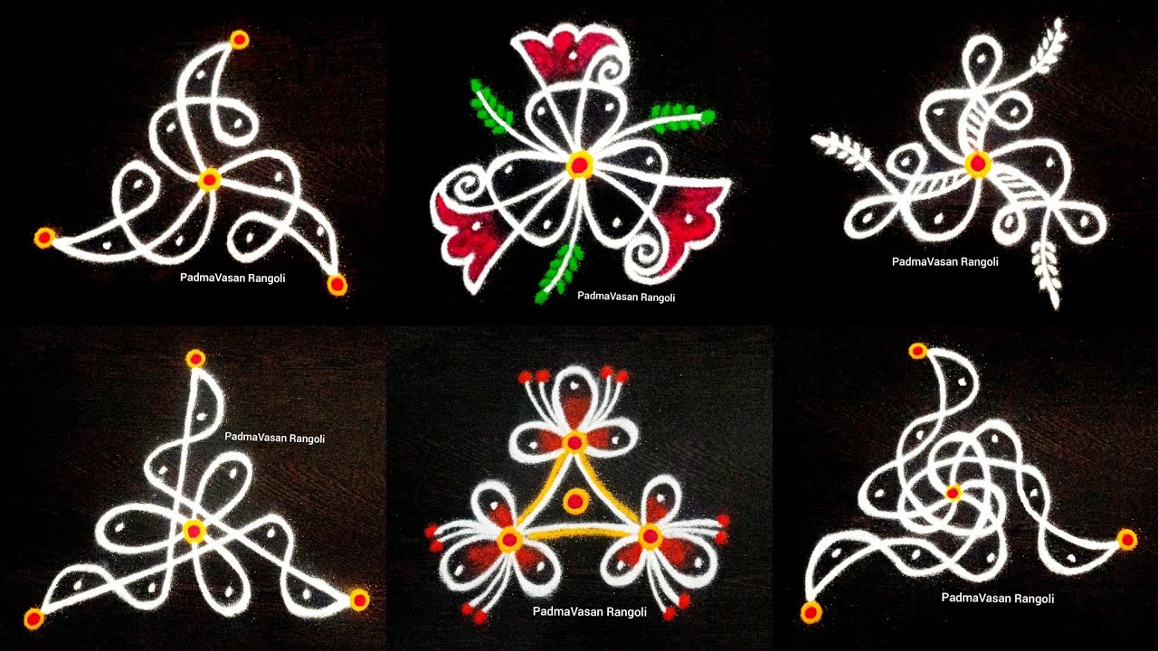 265. 6 Kutty Kolangal/Easy and Beautiful KambiKolam/BegginersRangoli /DailyKolam/ SimpleKambiKolam