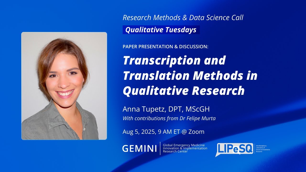 Transcription and Translation Methods in Qualitative Research
