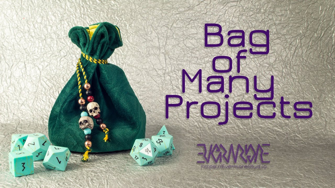 Drawstring Dice Bag with a Lot of Details